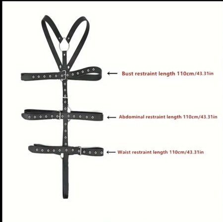 حزام تقييد جلدي للجسم – BDSM